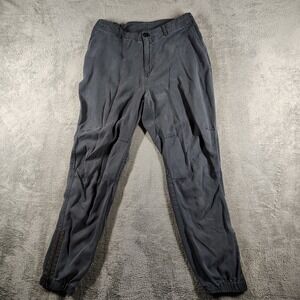 Logo Lori Goldstein Womens Pants Brown Size 4 Jogger Ankle Zip 100% Lyocell